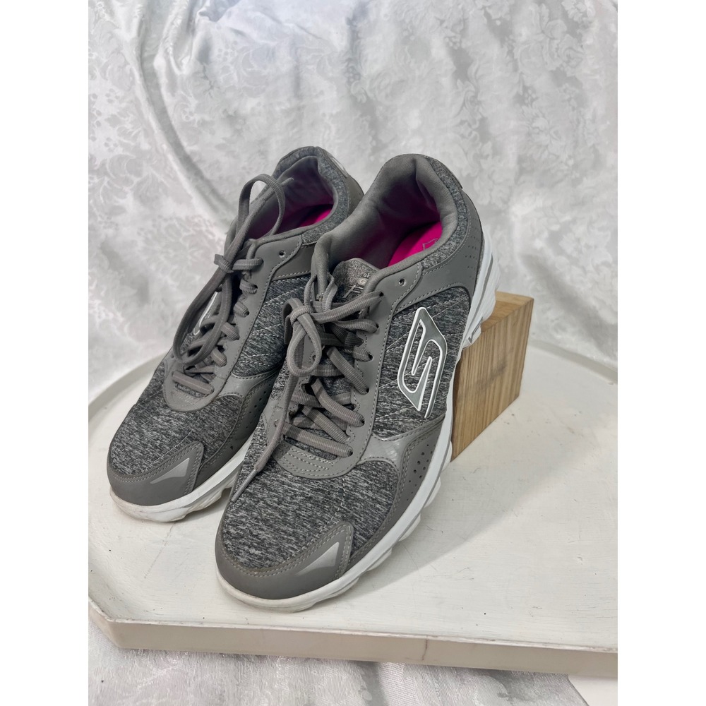 Skechers GOwalk Flash Grey Pink Walking Sneakers 13971 Womens 9